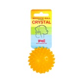 Игрушка мяч Crystal массажный 6 см прозрачный (жёлтый), ZooOne 