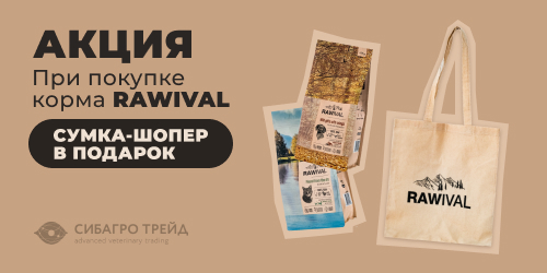 Сумка-шопер в подарок, при покупке корма RAWIVAL