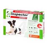 INSPECTOR QUADRO капли для собак 4 - 10 кг, 3 пипетки (Мятая упаковка)