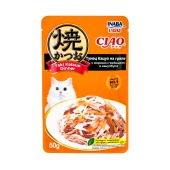 INABA Ciao Yaki Katsuo пауч для кошек (ТУНЕЦ КАЦУО НА ГРИЛЕ, ГРЕБЕШОК, КАЦУОБУСИ), 50 г